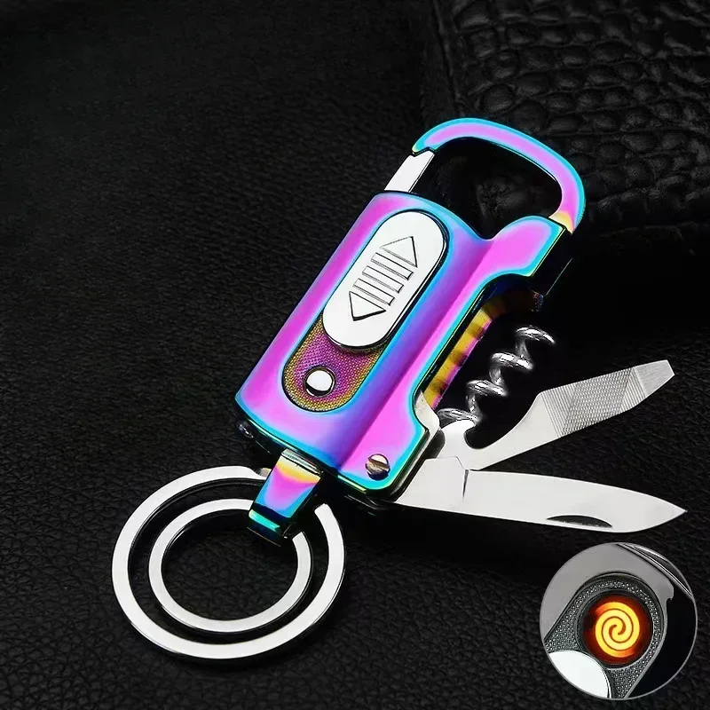 Electronics And Gadgets With I - Multifunctional Electronic Lighter Keychain Wine Opener