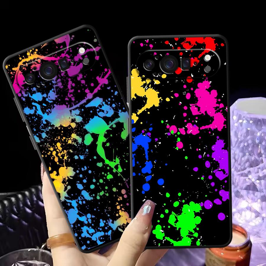 Rainbow Paint Splatters Funda  - огляд і ціна Google Pixel 9 Pro