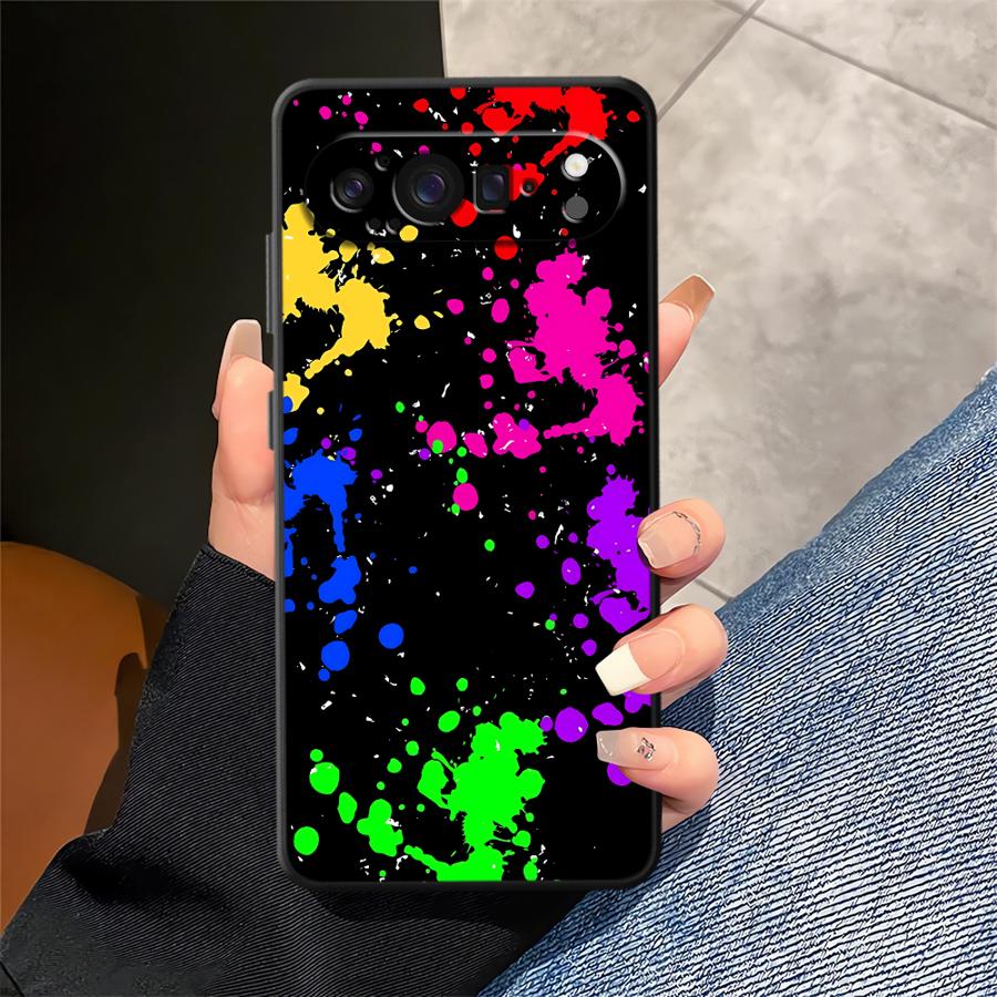 Rainbow Paint Splatters Funda  - огляд і ціна Google Pixel 9 Pro