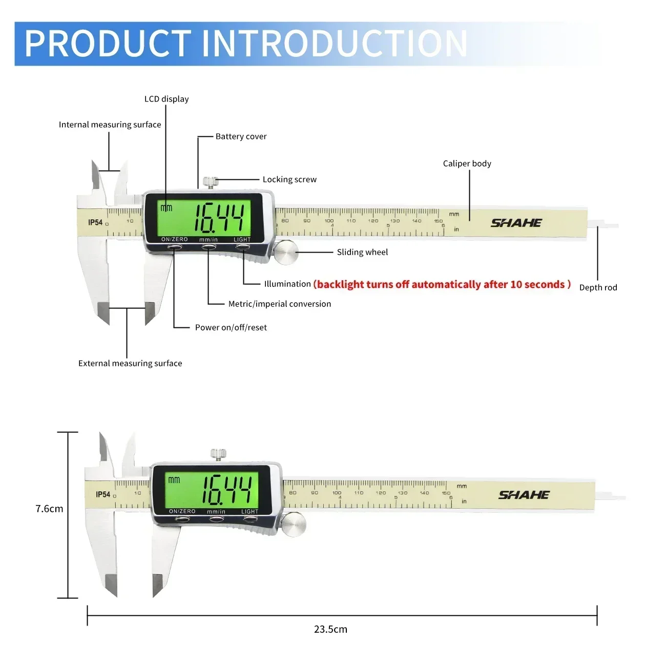 SHAHE New Digital Caliper 0-6